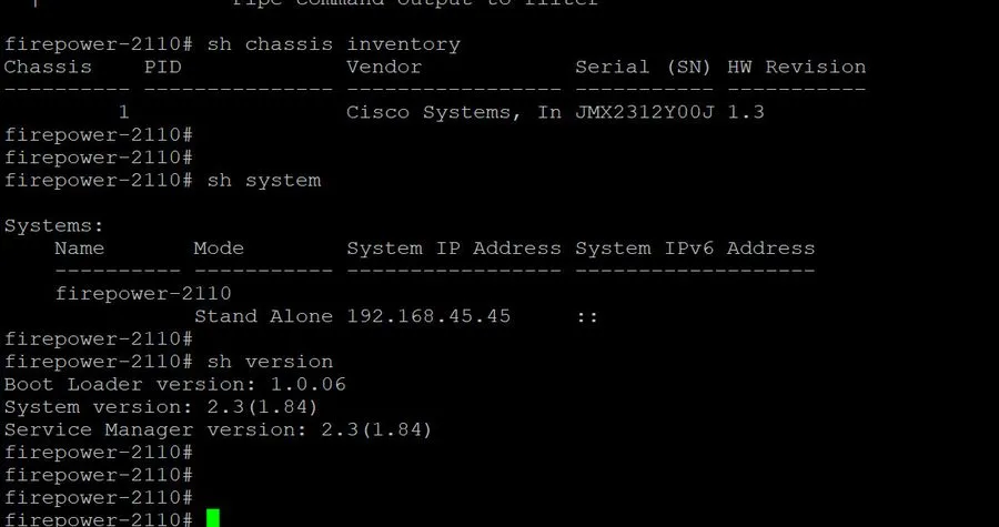 Межсетевой экран Cisco Firepower FPR-2110 Firewall 16GB RAM 100GB SSD FTD 6.x.x