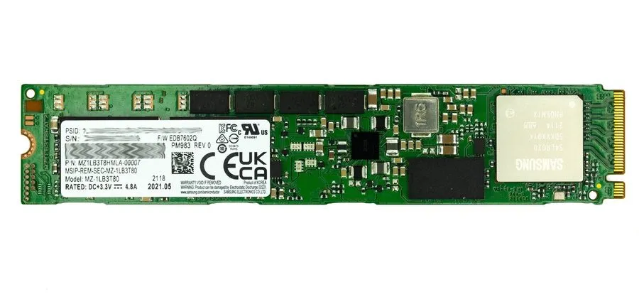 SSD-накопитель Samsung PM983 3.84TB SSD M.2 22110 PCIe NVMe MZ-1LB3T80 MZ1LB3T8H
