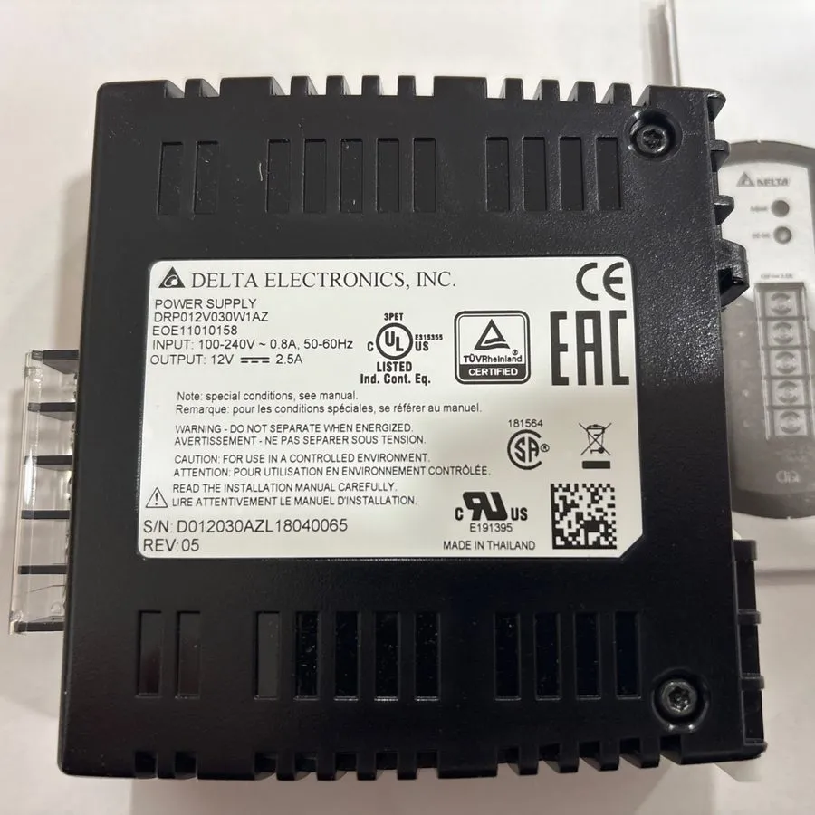 Блок питания DELTA DRP012V030W1AZ 12Volts DC 2.5 A Amps Power Supply DIN Rail — фото лота 1