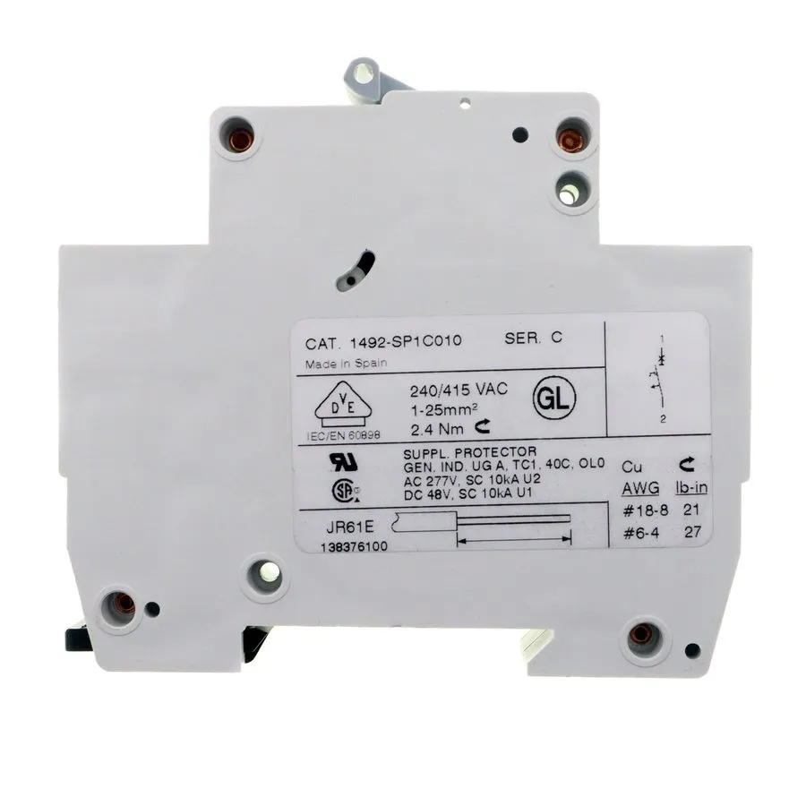 Автоматический выключатель ALLEN-BRADLEY 1492-SP1C010 MINIATURE CIRCUIT BREAKER,