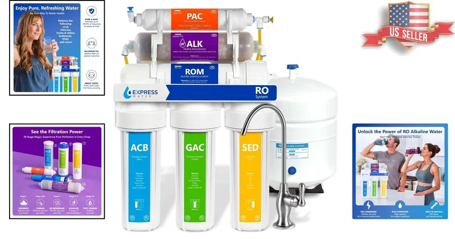 Насос WiFi 800GPD Tankless Reverse Osmosis System 10-Stage, TDS Monitor