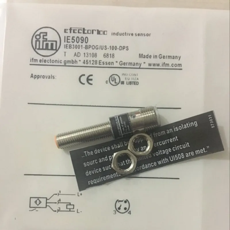 Датчик приближения IFM Efector IE5090 Inductive Proximity Sensor M8 PNP NO 10-36