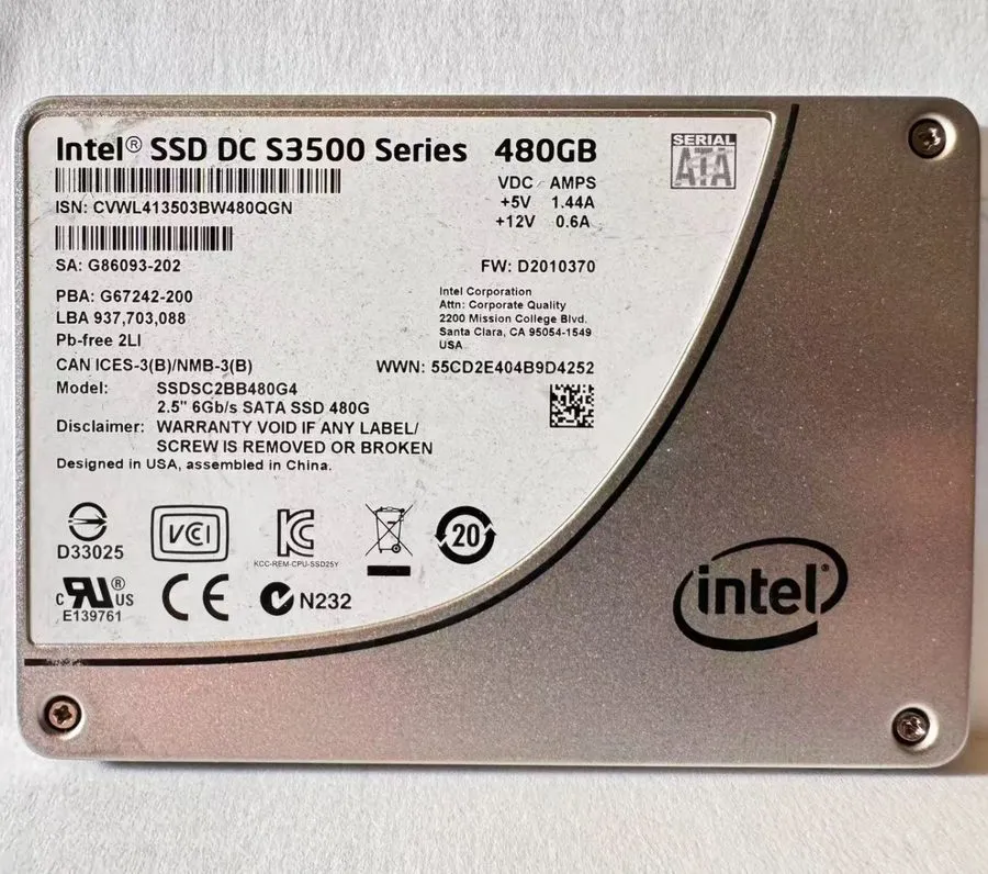 SSD-накопитель Intel DC S3500 480GB SSD 2.5 inch 6Gb/s SATA Solid State Drive SS
