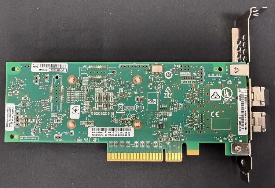 Контроллер HPE QLE2692-HP SN1100Q 16GB Dual 2-Port FC HBA 853011-001 w/ SFP Tran