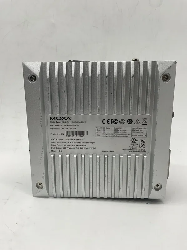 IIoT-устройство Moxa EDS-G512E-8PoE-4GSFP Ethernet Switch