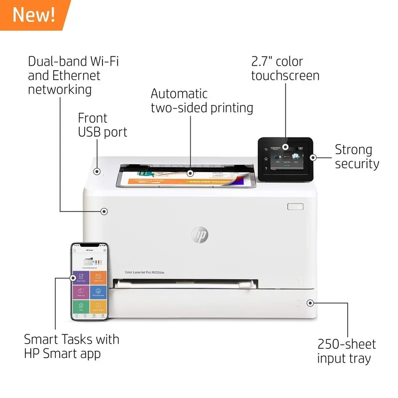 Лазерный принтер HP LaserJet Pro M255dw Wireless Laser Printer 206X Parts Or Rep