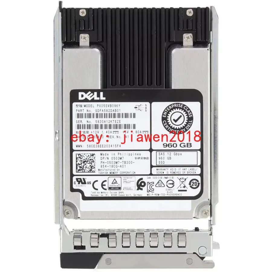 Сервер 0503M7 DELL PX05SVB096Y 960GB 2.5" SAS 12G PowerEdge R660 R770 Server SSD