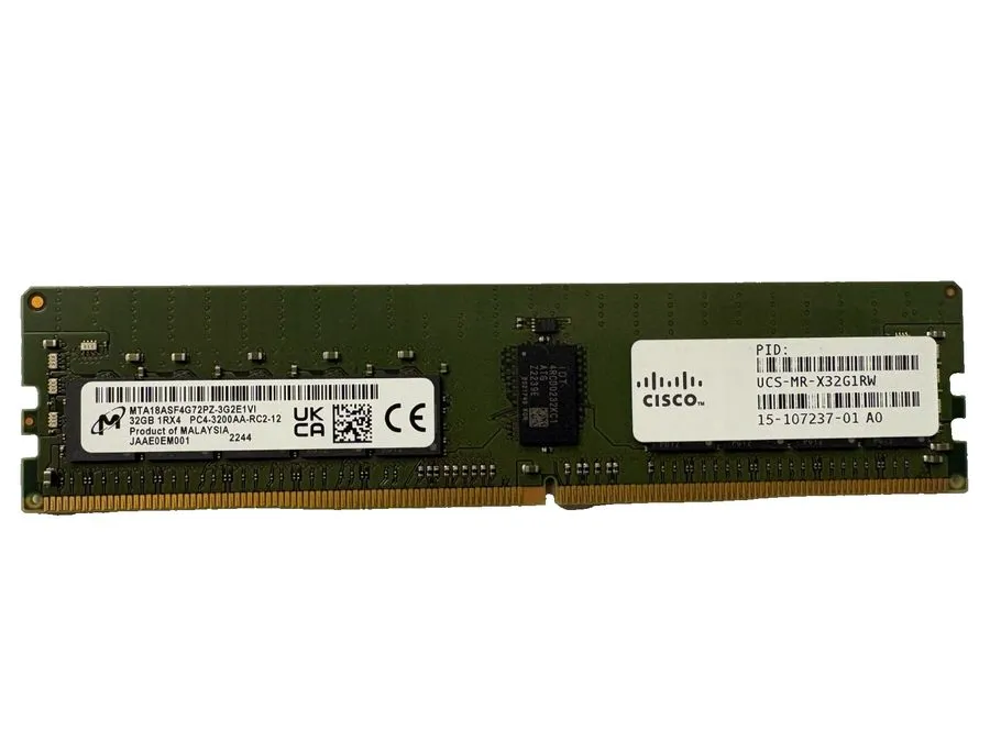 Модуль памяти Micron MTA18ASF4G72PZ-3G2E1 32GB PC4-3200 RDIMM Cisco UCS-MR-X32G1