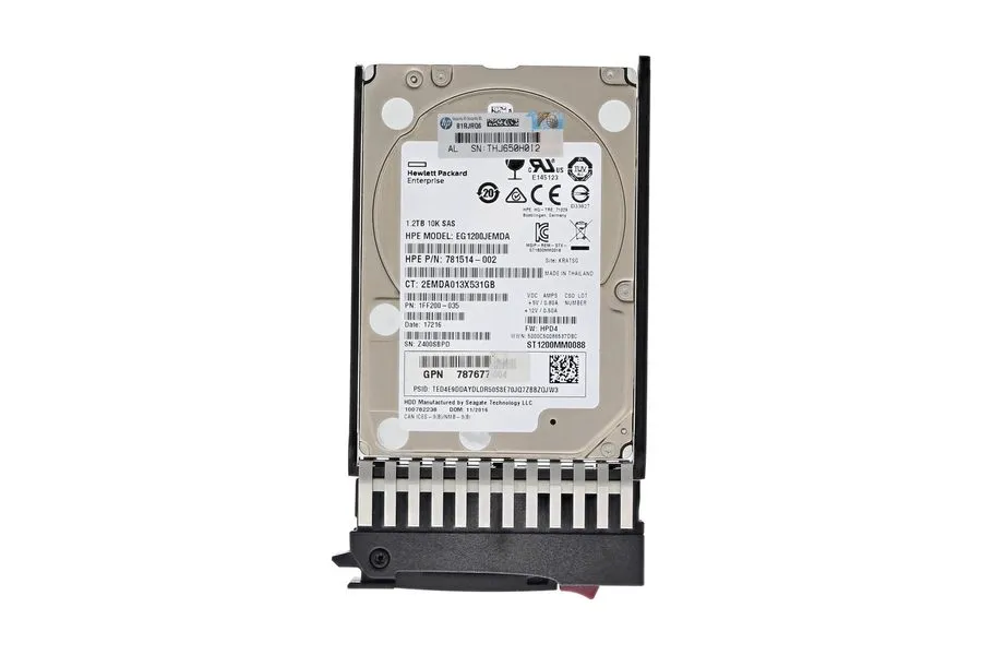 Жёсткий диск HPE J9F48A 787648-001 MSA 1.2TB 10K 12G 2.5 SAS DUAL PORT HDD HARD 
