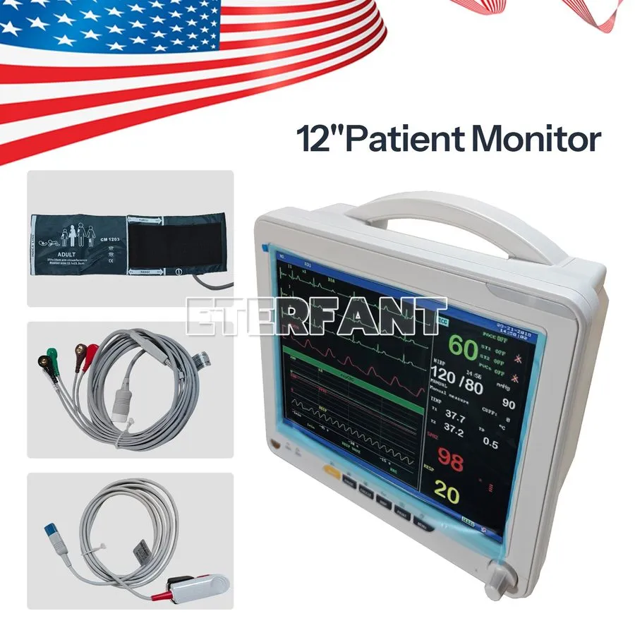 Электрокардиограф ETERFANT Portable 8" Patient Monitor Vital Sign Monitor ECG/NI