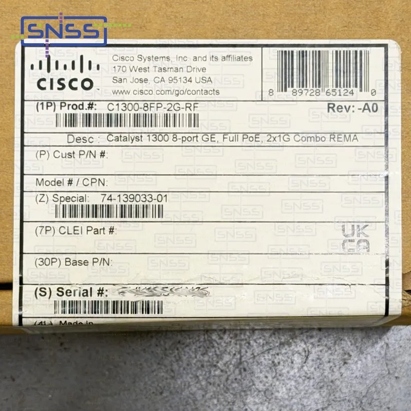 Коммутатор Cisco C1300-8FP-2G 8-Port Full PoE+ 120W Catalyst 1300 Switch — фото лота 3
