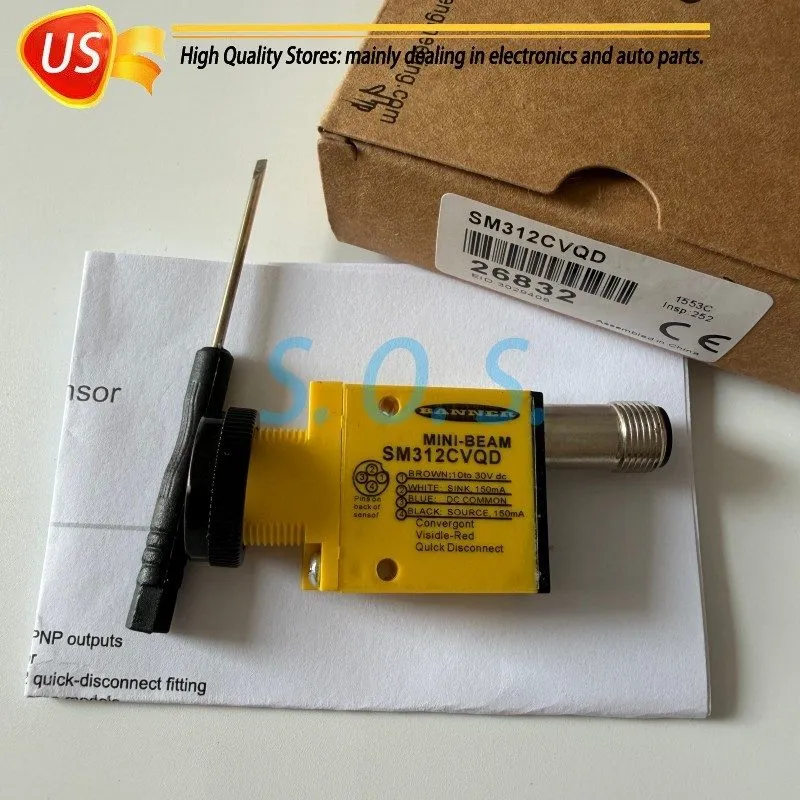 Фотоэлектрический датчик Banner Sm312cvqd Mini-Beam Photoelectric Sensor