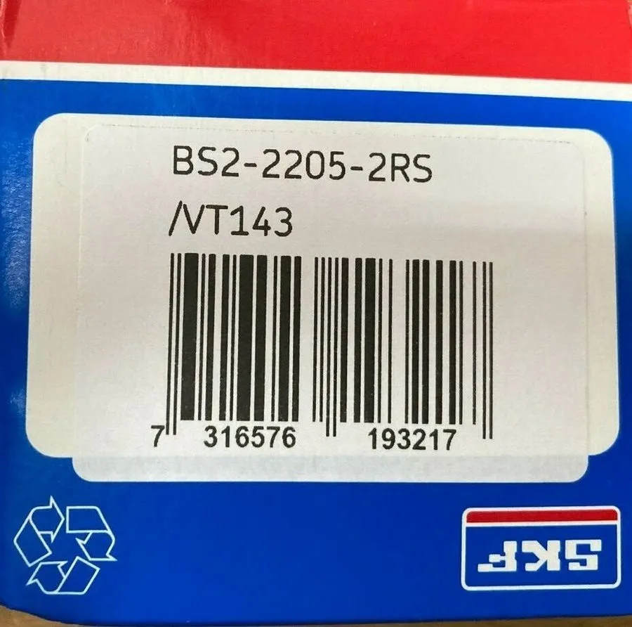 Подшипник SKF BS2-2205-2RS/VT143 Sealed Spherical Roller Bearing 25x52x23 (mm) — фото лота 1