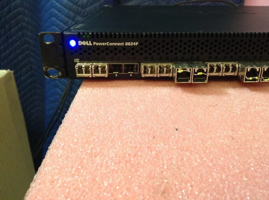 Коммутатор Dell PowerConnect 8024F 24-Port 10GbE SFP+ Network Switch w/ Dual AC — фото лота 1