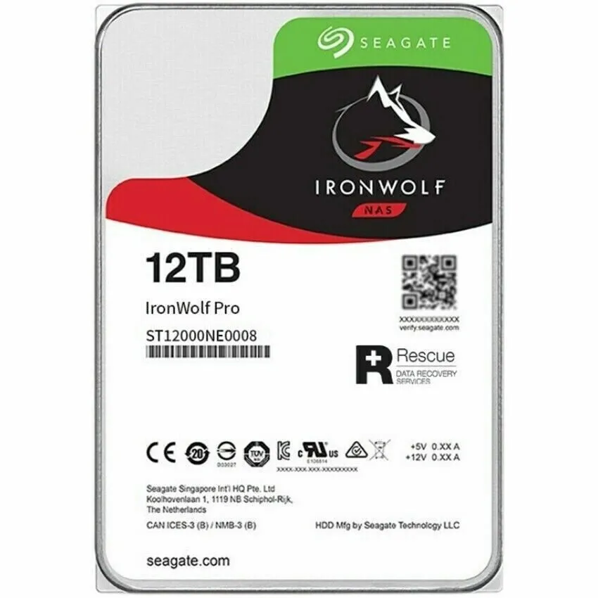Жёсткий диск Seagate IronWolf Pro 12TB 7200RPM SATA 6Gb/s 3.5" NAS HDD ST12000NE