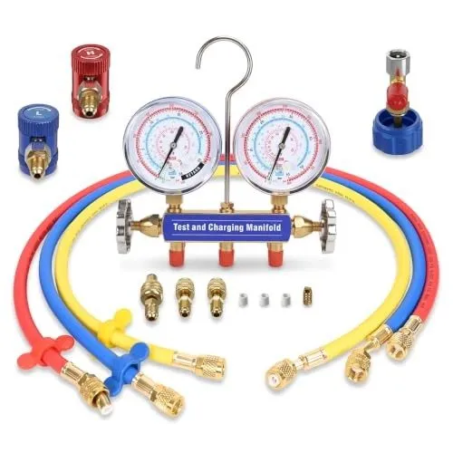 Манометрический коллектор Imperial 2-Valve HVAC Refrigerant Manifold Gauge Set w — фото лота 1