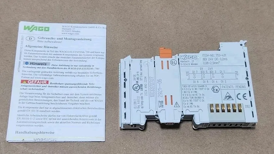 Модуль ввода-вывода SURPLUS Wago 753-431 I/O System Module 8DI 24Vdc 0.2ms
