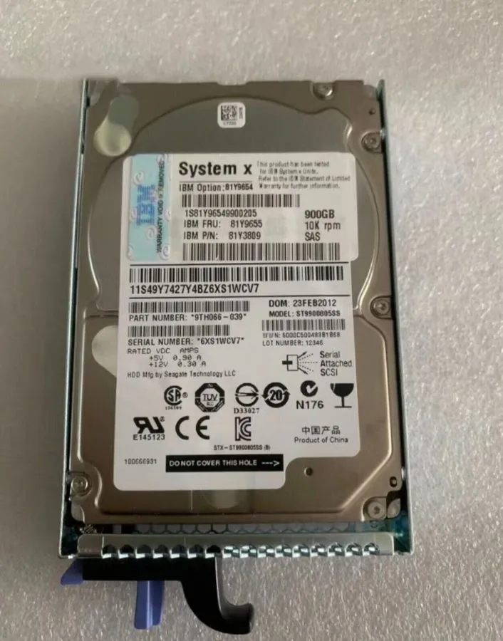 Жёсткий диск IBM 900GB 81Y9655 81Y9654 SAS 10K RPM 6G 2.5" SFF Hard Drive HDD
