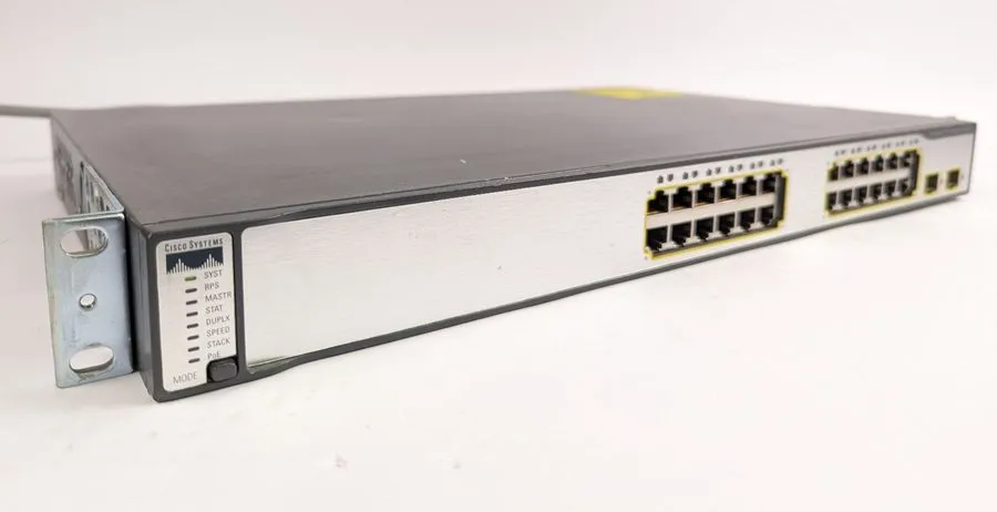 Коммутатор Cisco Catalyst (WS-C3750-24PS-S) POE 24-Ports Rack-Mountable Switch