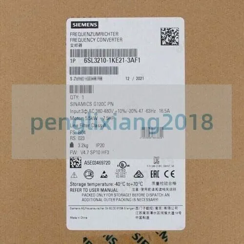 Частотный преобразователь SIEMENS 6SL3210-1KE21-3AF1 SINAMICS G120C PN 5.5KW 7.5