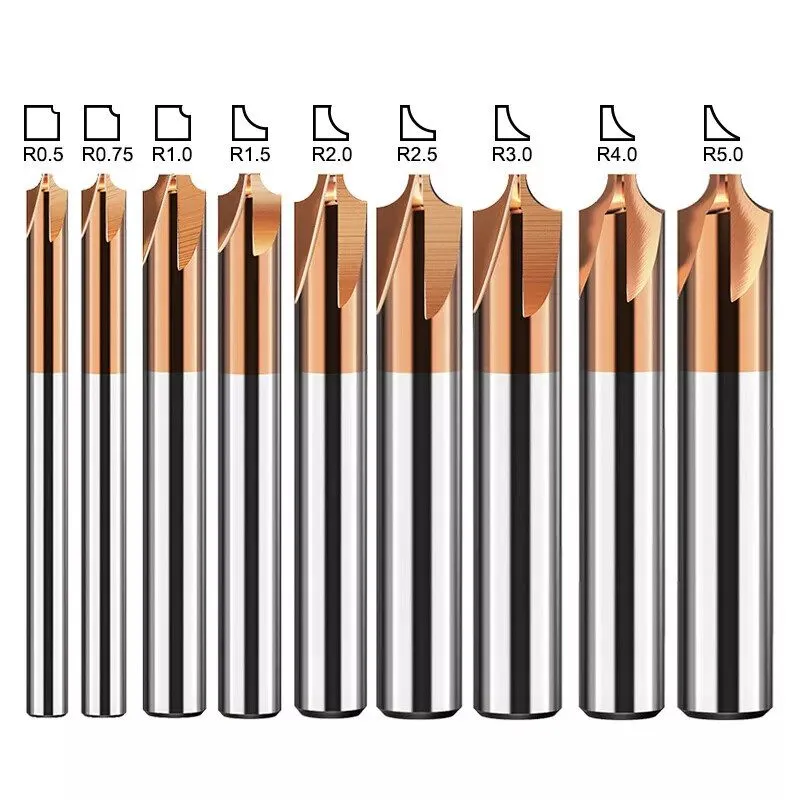 Режущий инструмент Corner Rounding End Mill R0.5-R5.0 Milling Cutter Tungsten Ca