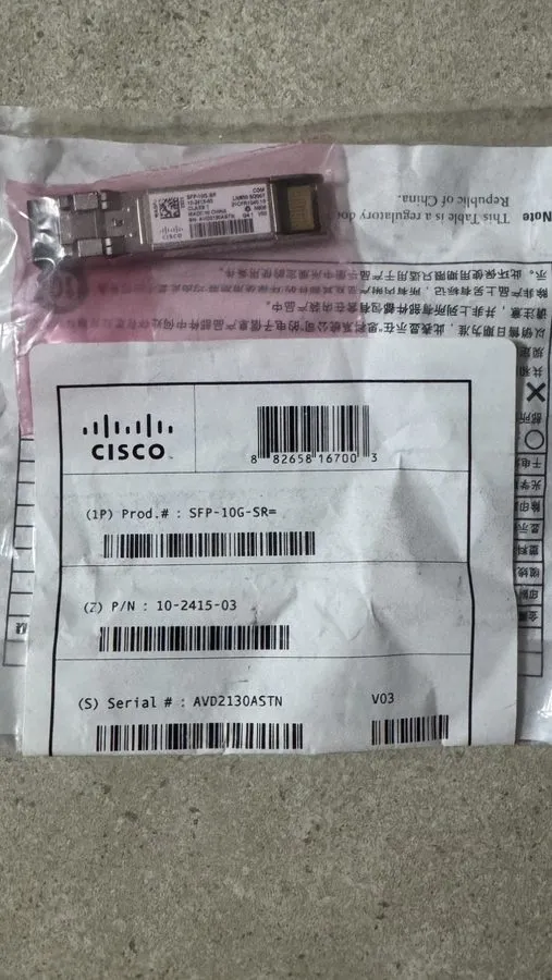 Трансивер Cisco SFP-10G-SR-S 10G SFP+ 850nm LC MMF Transceiver 10-3105-01 — фото лота 1