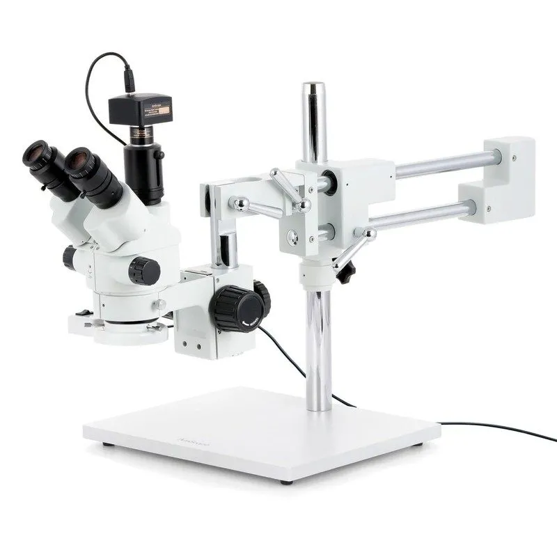 Микроскоп Amscope 3.5-45X Simul-Focal Stereo Boom Microscope+10MP Camera+Fluores
