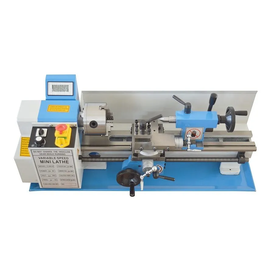 Оборудование ЧПУ CJ0618 Metric Metal Wood Lathe 7"*14" 750W DIY Woodworking Tool — фото лота 2
