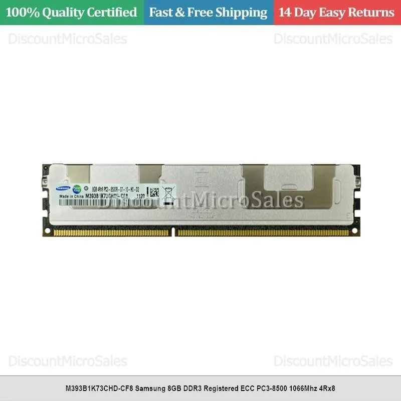 Сервер x 8 GB Samsung M393B1K73CHD-CF8 DDR3 Sticks PC3-8500R Registered Server