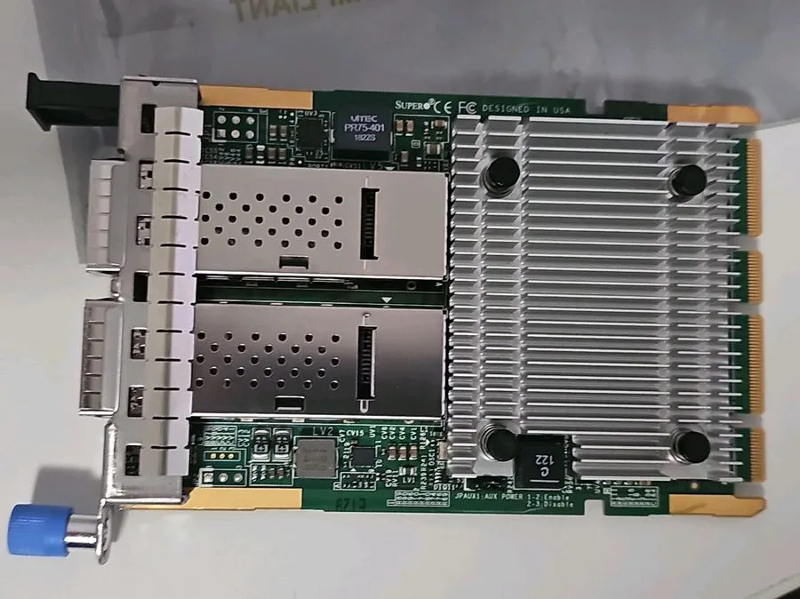Кабель SuperMicro AOC-A100G-B2CM Dual Port QSFP28 100G OCP 3.0 SFF NIC — фото лота 1