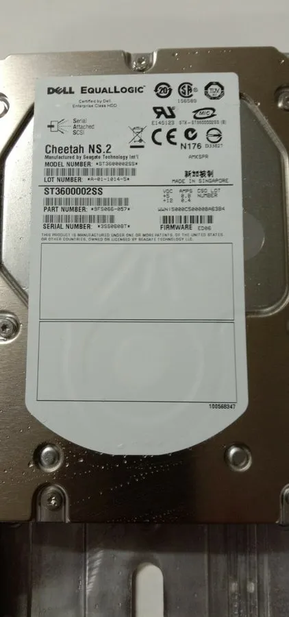 Жёсткий диск Dell EqualLogic 600GB 10K SAS 3.5" PS6500 PS6510 HDD ST3600002SS 9F