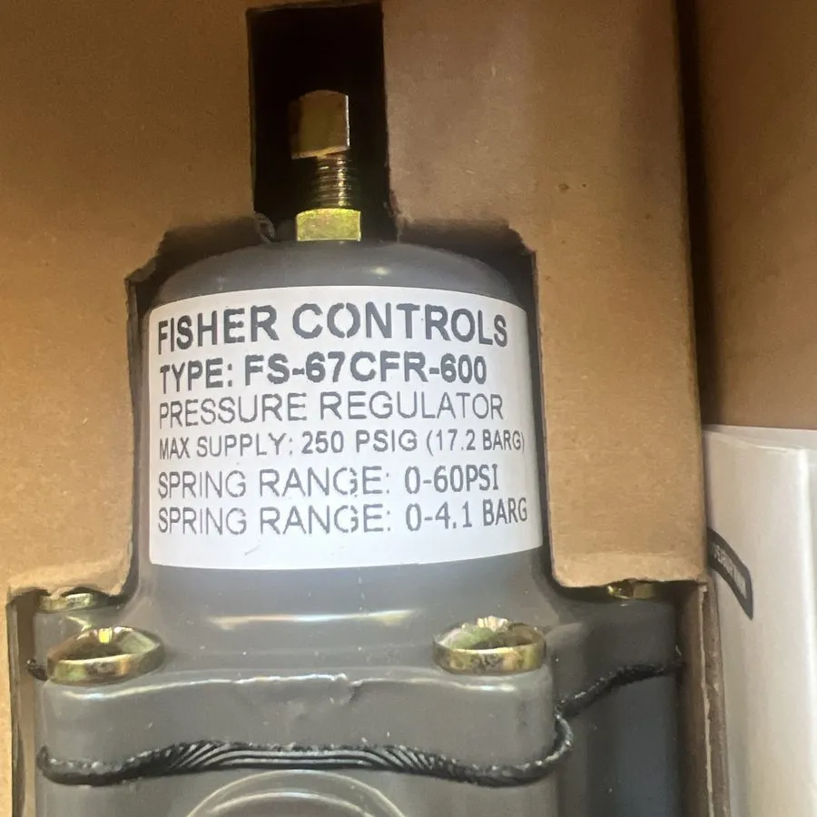 Трубопроводная арматура Fisher Pressure Regulator Type: FS-67CFR-600 Max: 250 PS — фото лота 1