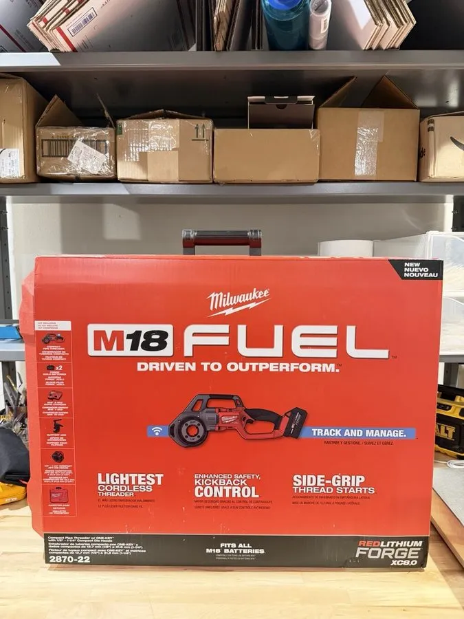Режущий инструмент Milwaukee 2870-22 Cordless Pipe Threader Kit Red (New, Comple
