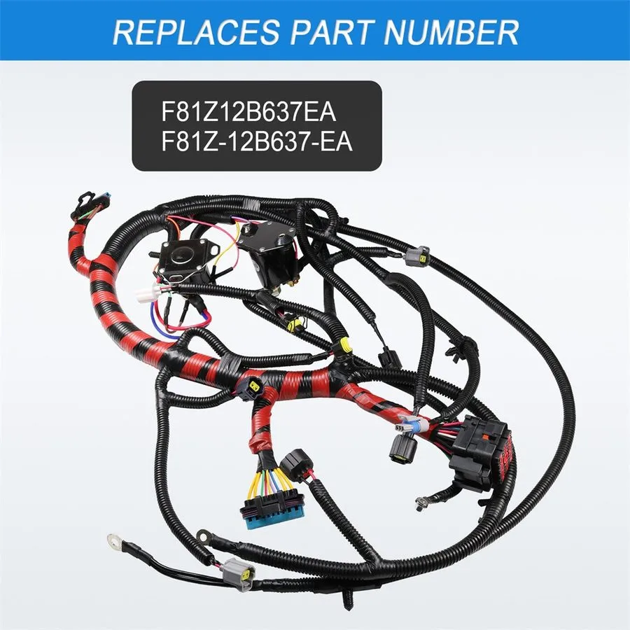 Жгут проводов Engine Wiring Harness для F250 F350 F450 F550 V8 7.3L Diesel F81Z- — фото лота 2