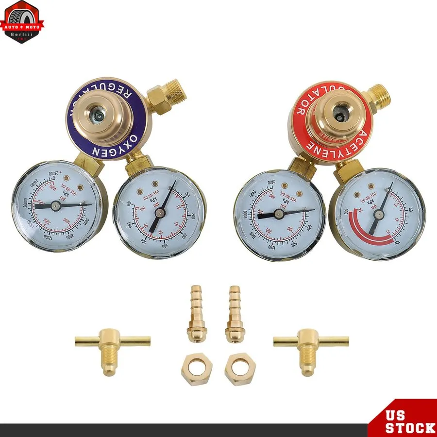 Трубопроводная арматура Oxygen Acetylene Gas Regulator Welding Cutting Torch Dua