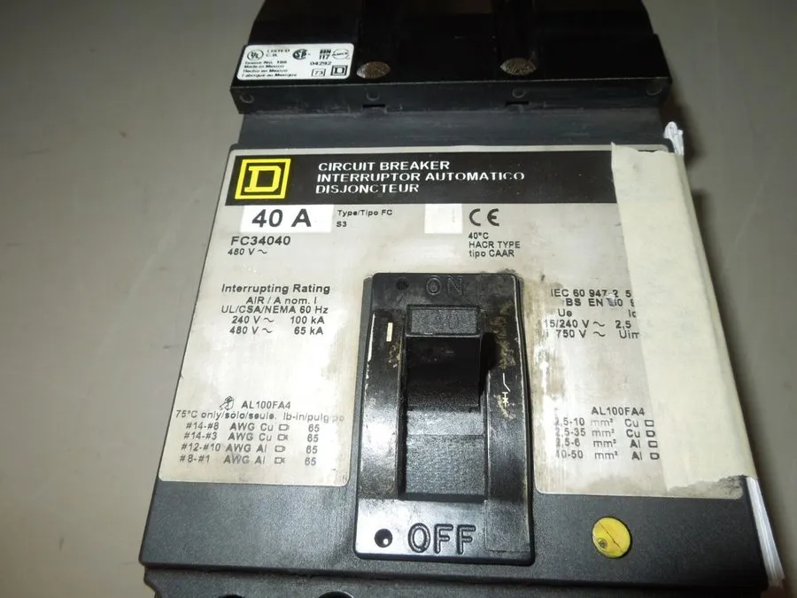 Автоматический выключатель Square D FC34040 I-line Circuit Breaker. 40A. 3P. 480