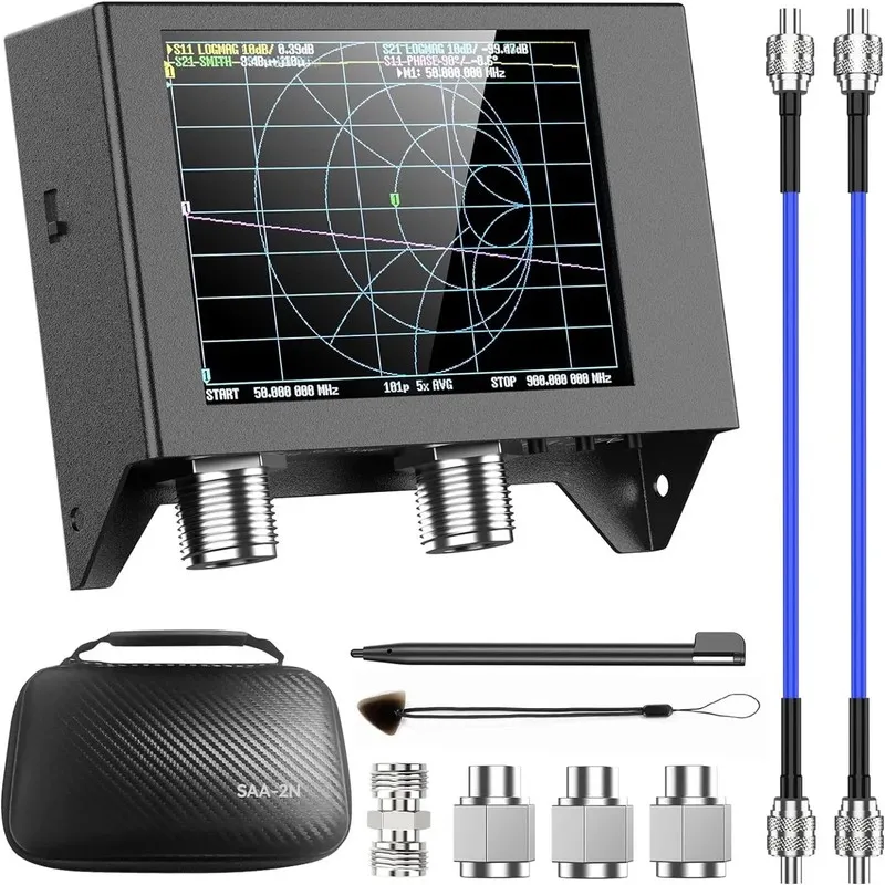 Анализатор цепей 4 Inch SAA-2N NanoVNA V2 3GHz 2.2 Network Analyzer HF VHF UHF A