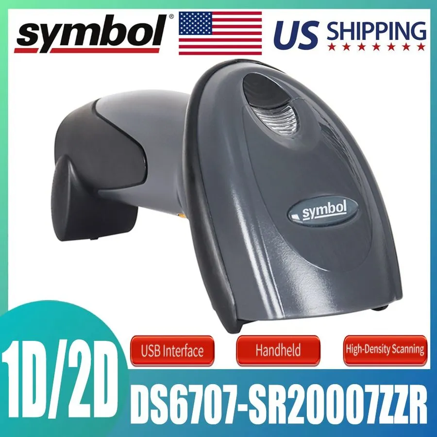 Сканер штрих-кода Symbol DS6707-DC20007ZZR Handheld 1D 2D Barcode Scanner er Wit