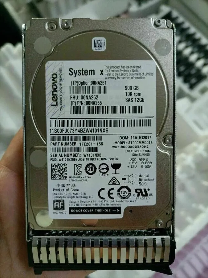 Жёсткий диск IBM/LENOVO 00NA252 00NA251 00NA255 900GB 10K 12Gbps G3HS 2.5" SAS H