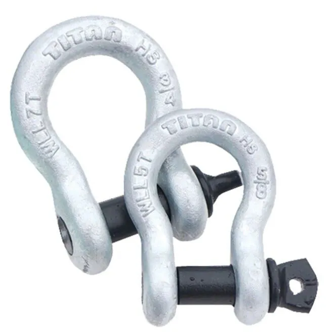 Такелажная скоба Titan Chain 10319615 High Strength Galvanized Bow Shackle, 7/8" — фото лота 1