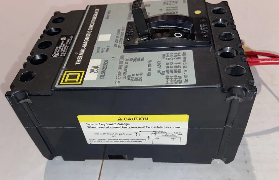 Автоматический выключатель Square D FAL340252100 3 Pole 25 amp 480V Thermal Magn — фото лота 4