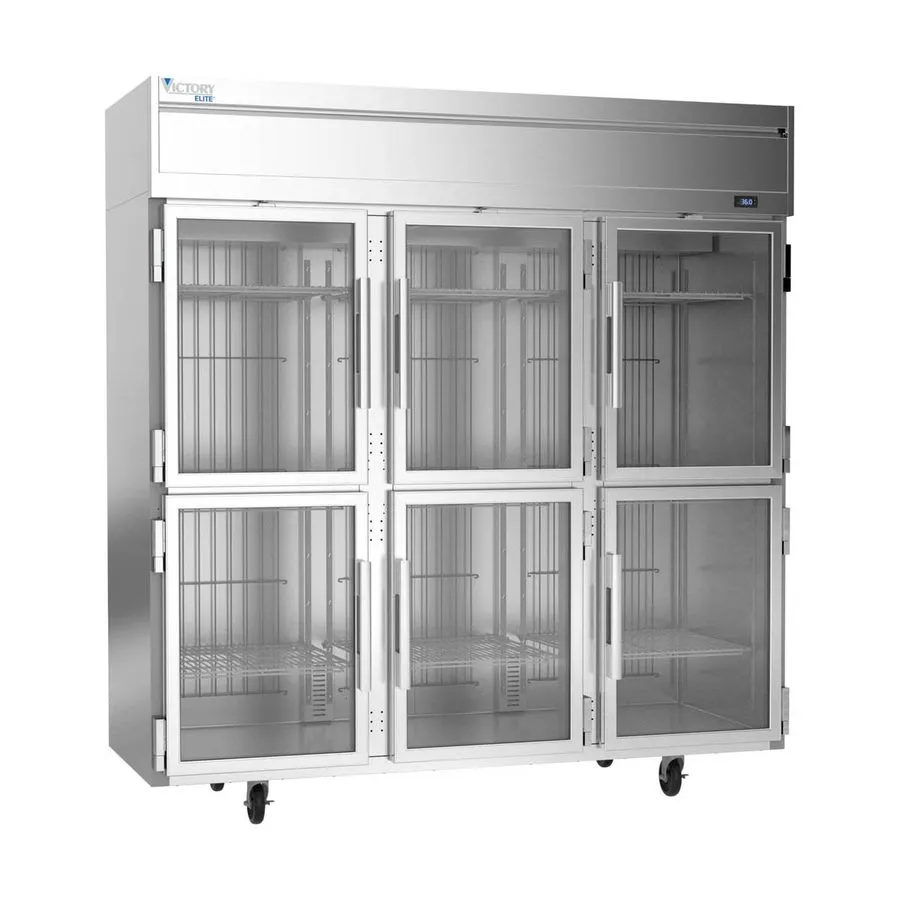 Холодильный шкаф Victory VERSA-3D-HG-HC 78" 3-Section Reach-In Refrigerator w/ 6 — фото лота 1