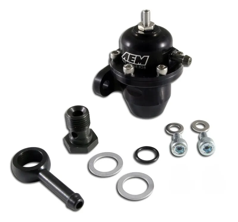 Трубопроводная арматура AEM 25-303BK Adjustable Fuel Pressure Regulator Black