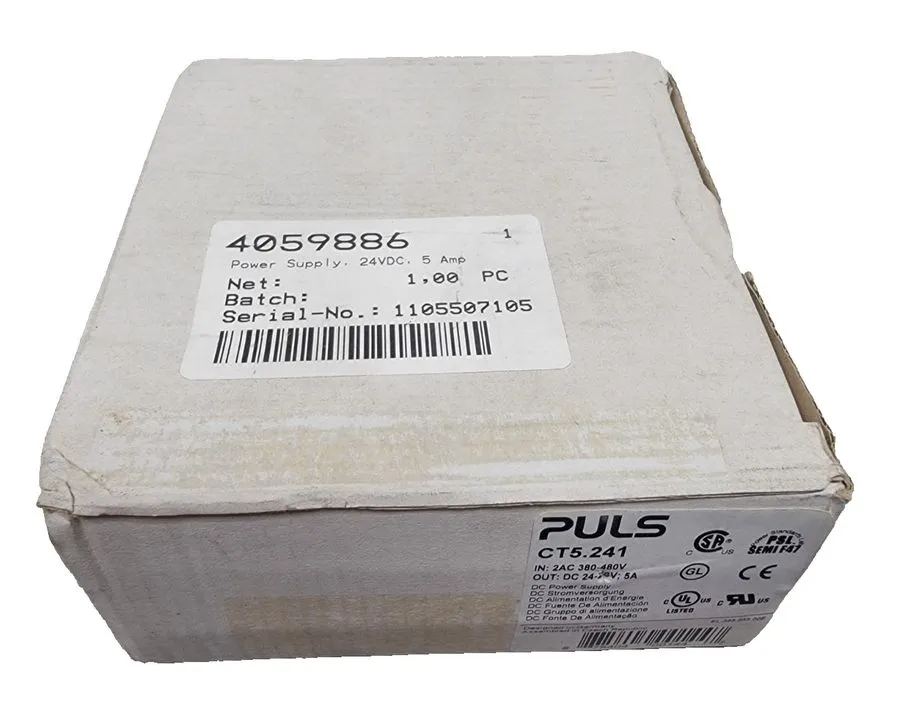 Блок питания PULS DIMENSION CT5.241 3-Phase DIN Rail Power Supply 24VDC 5A 120W