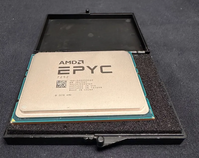 Сервер AMD EPYC 7252 CPU PROCESSOR 8 CORE 3.10GHz 64MB CACHE 120W Server sp3 DDR — фото лота 1