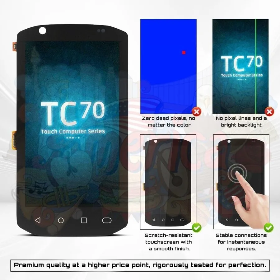 Терминал сбора данных LCD Display & Touch Screen для Zebra TC70 TC70X TC75 TC75X — фото лота 2