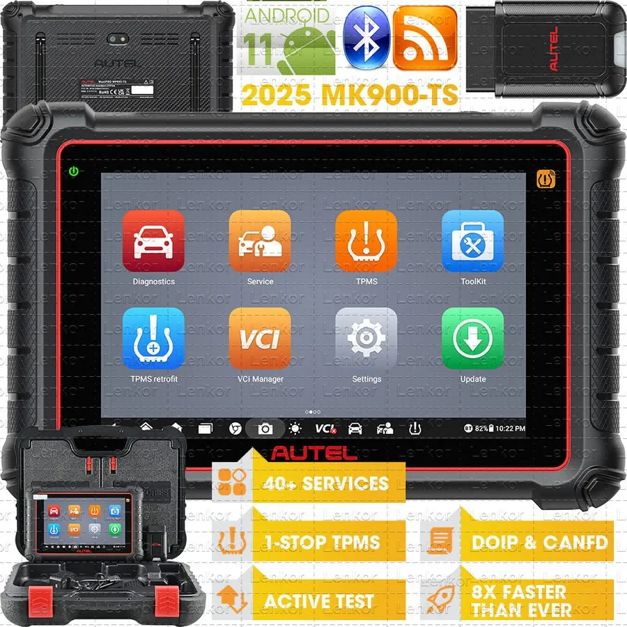 Диагностический сканер 2025 Autel Maxicom MK900 MK900-TS Full TPMS Scanner Tool