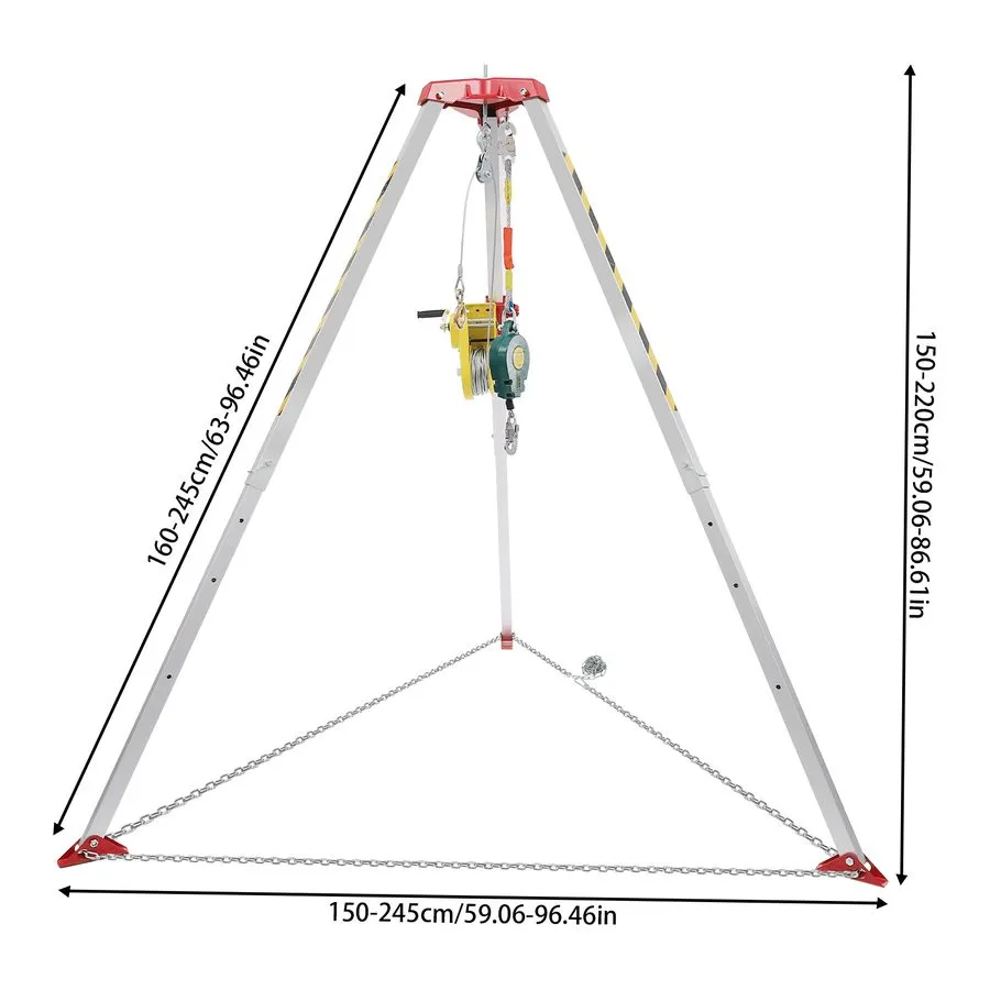 Оборудование видеонаблюдения 1179.3kg/2600lbs Confined Space Tripod Kit Manual R — фото лота 1