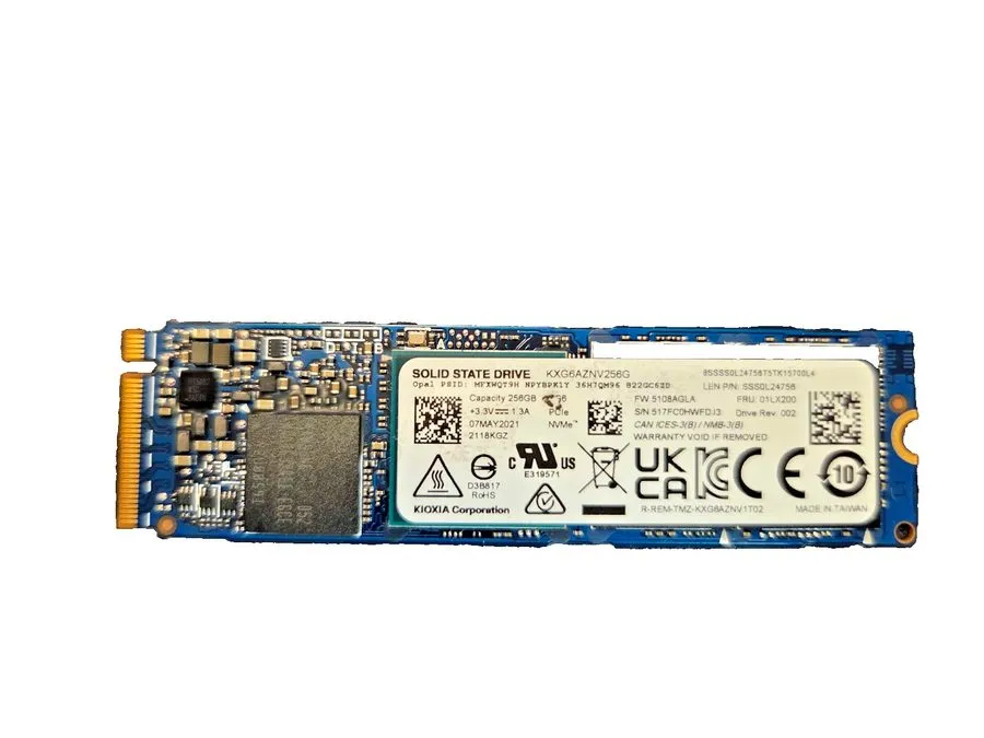 SSD-накопитель KIOXIA 256GB SSD M.2 2280 NVMe PCIe KXG6AZNV256G XG6