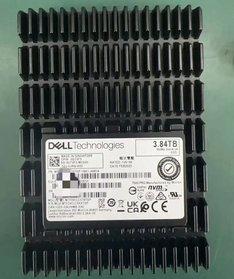SSD-накопитель MTFDKCC3T8TGP Micron 7500 PRO 3.84TB U.3 PCI-e 4.0 NVMe 2.5" TLC 